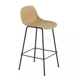 Chaise de bar Fiber en Matériau composite, Matériau composite recyclé – Couleur Marron – 42.5 x 61.62 x 87.5 cm – Designer Iskos-Berlin