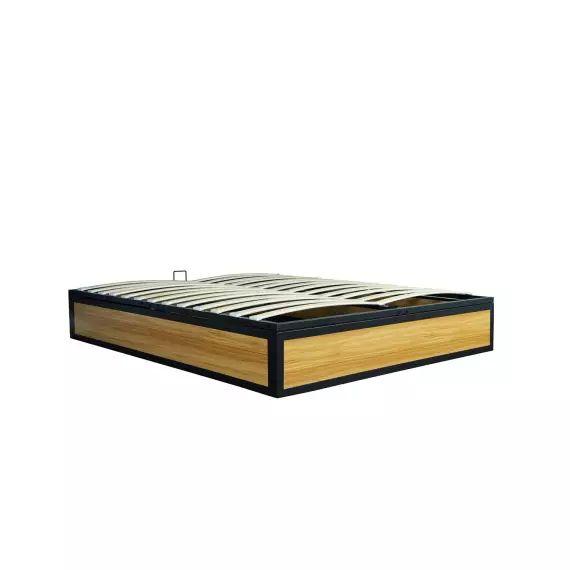 Lit coffre industriel 140 x 190 cm