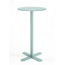 ANTIBES – Table haute ronde en acier vert D80