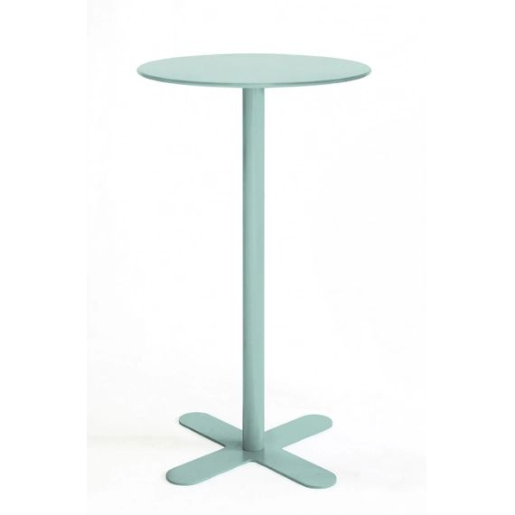 ANTIBES – Table haute ronde en acier vert D80